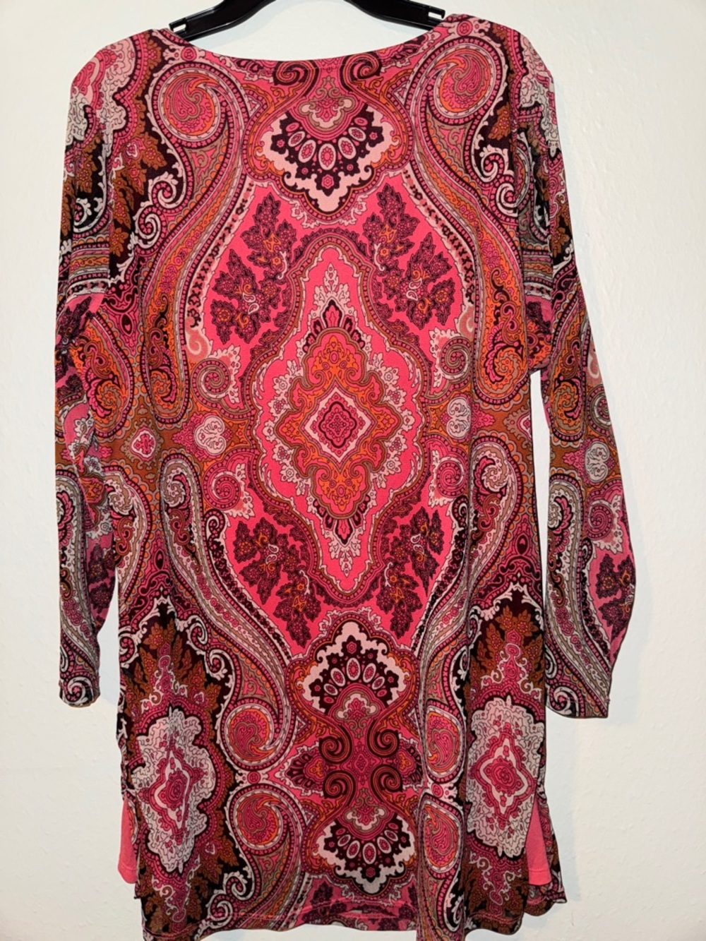 INC International Concepts Red Paisley Tunic Top ptp 18” - Picture 6 of 6